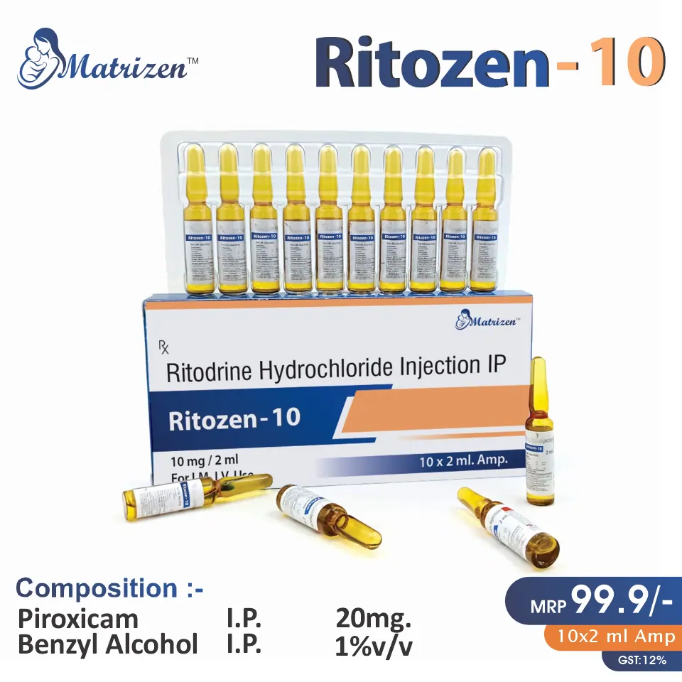 Ritodrine 10mg Tablet at the best price in PCD Pharma Franchise for Tocolytic Agent, Preterm Labor Prevention.